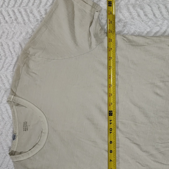 1045. Buck Mason Toughknit Classic Tee | Color: Lichen Stone - Picture 2 of 7